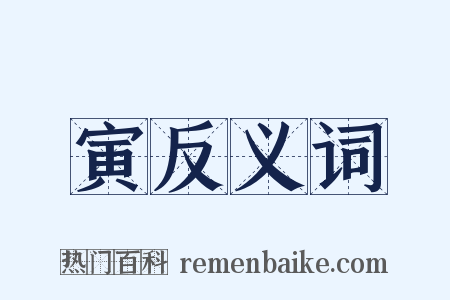寅反义词是什么意思的图片